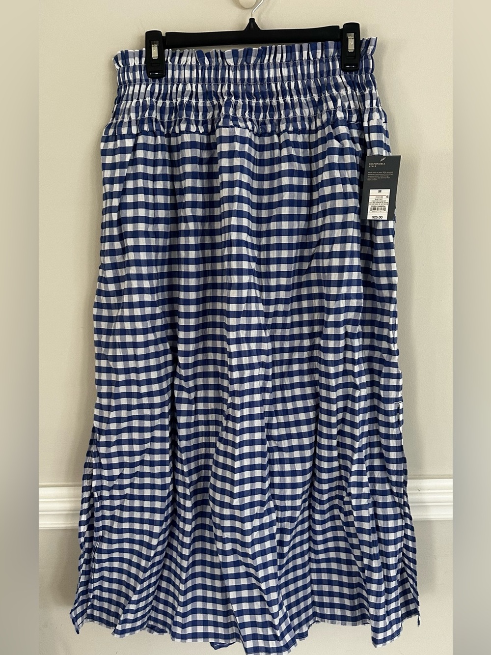 Universal Thread Blue and White Gingham Maxi Skirt